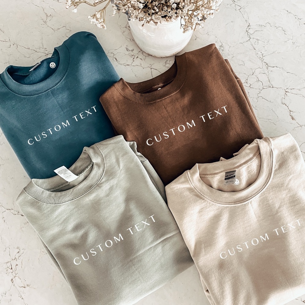 CUSTOM TEXT | Create Your Own | Crewneck Sweatshirt | Unisex